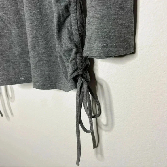 Shein Curve Plus Size Casual Gray Side Tie Long Sleeve - Picture 5 of 6